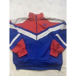 VINTAGE MacGregor Adult Large‎ Full Zip Colorblock 80s Retro Sweatshirt
